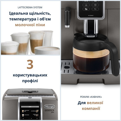 Кофемашина DeLonghi MC INT1 DL ECAM 370.95 T