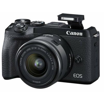 Фотоаппарат CANON EOS M6 II 15-45 IS STM Black + видоискатель EVF-DC2 (3611C053)