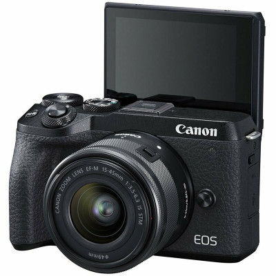 Фотоаппарат CANON EOS M6 II 15-45 IS STM Black + видоискатель EVF-DC2 (3611C053)