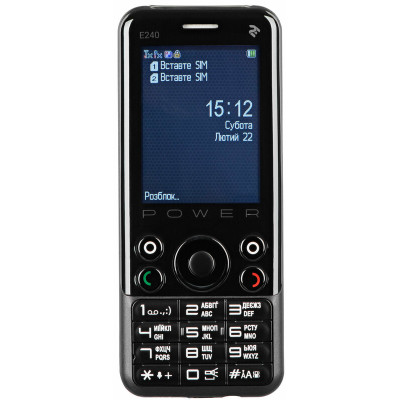 2E E240 Power Dual Sim Black (680576170088)