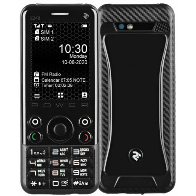 2E E240 Power Dual Sim Black (680576170088)