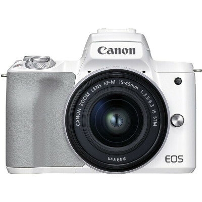 Фотоаппарат Canon EOS M50 Mark II + 15-45 мм f/3.5-6.3 IS STM (White) (4729C028)