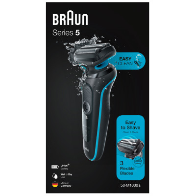 Электробритва BRAUN Series 5 51-M1000s (Black/Mint) Электробритва BRAUN Series 5 51-M1000s (Black/Mint)