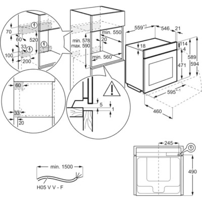 Духовой шкаф электрический ELECTROLUX LOD6C77Z