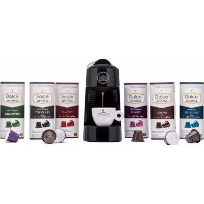 Капсульная кофеварка DOLCE AROMA PINTA с системой Nespresso Черная (6971626982770)
