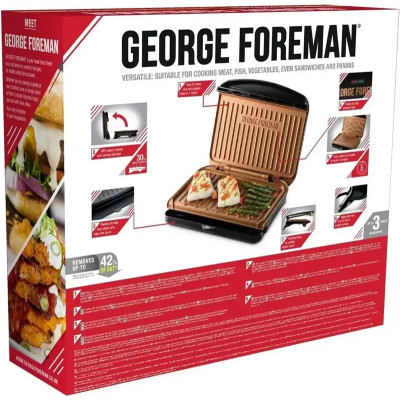 Гриль-барбекю электрический George Foreman 25811-56 Fit Grill Copper Medium
