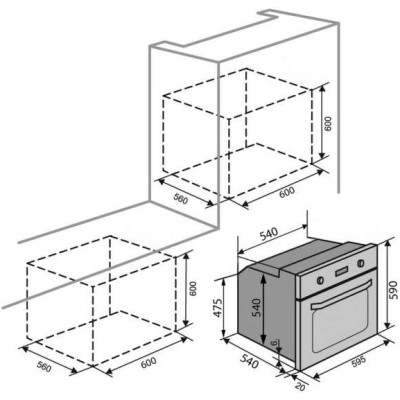 Духовой шкаф электрический VENTOLUX LAS VEGAS 6 TC (SAND)
