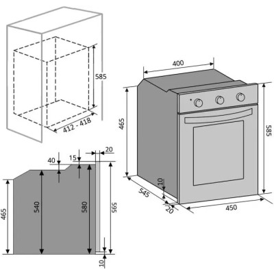 Духовой шкаф электрический VENTOLUX SOHO 6 MT (WH)