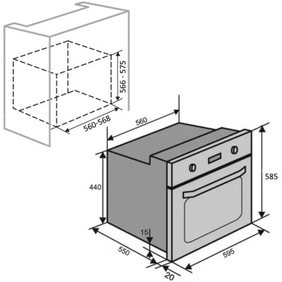 Духовой шкаф электрический VENTOLUX STOCKHOLM 6 MT (BK) Духовой шкаф электрический VENTOLUX STOCKHOLM 6 MT (BK)