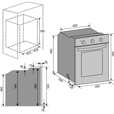 Духовой шкаф электрический VENTOLUX TOKYO 6 ST (IVORY)