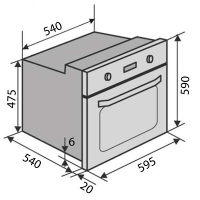 Духовой шкаф газовый VENTOLUX MILANO ESG (BK) Духовой шкаф газовый VENTOLUX MILANO ESG (BK)
