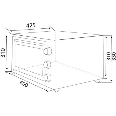 Электрическая печь Ventolux NIKA 45 (BK/X) 2G