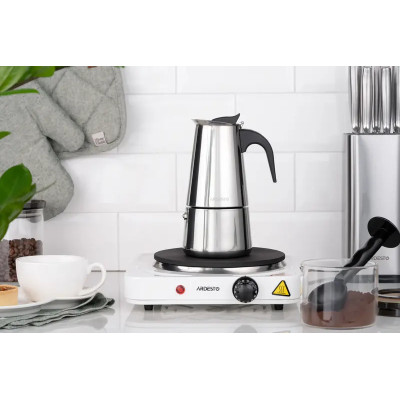 Гейзерная кофеварка Ardesto Gemini Apulia, 0.2л, 4 чашки, нержавеющая сталь