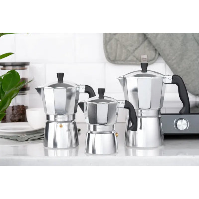 Гейзерная кофеварка Ardesto Gemini Cremona, 0.24л, 6 чашек, алюминий Гейзерная кофеварка Ardesto Gemini Cremona, 0.24л, 6 чашек, алюминий