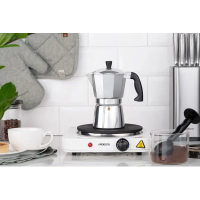 Гейзерная кофеварка Ardesto Gemini Cremona, 0.24л, 6 чашек, алюминий Гейзерная кофеварка Ardesto Gemini Cremona, 0.24л, 6 чашек, алюминий