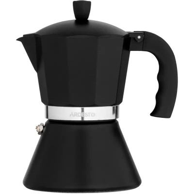 Гейзерная кофеварка Ardesto Gemini Trento, 0.3л, 6 чашек, алюминий, черный