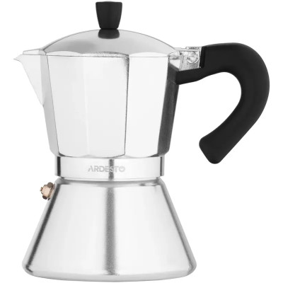 Гейзерная кофеварка Ardesto Gemini Piemonte, 0.45л, 9 чашек, алюминий