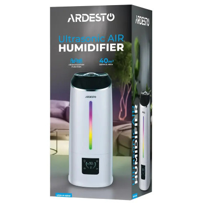 Увлажнитель воздуха ARDESTO USH-H-65W ультразвуковой, 40м2, 6.5л, 390мл/г