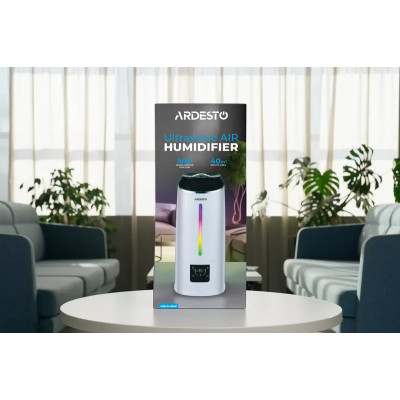 Увлажнитель воздуха ARDESTO USH-H-65W ультразвуковой, 40м2, 6.5л, 390мл/г