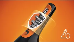 Вдосконалена система захисту захищає від пощипування і порізів